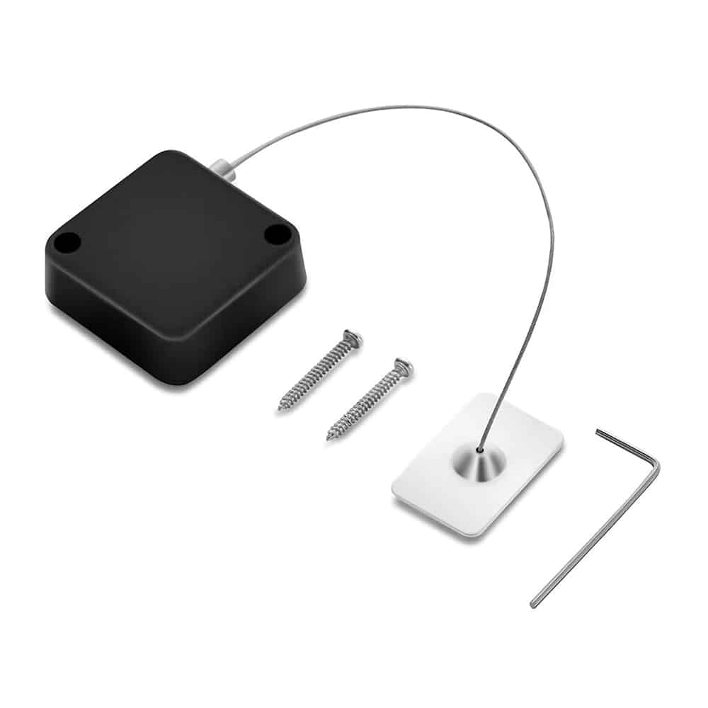 Anti-Theft Retractable 1M Cable Lock for Tablet Laptop Cell - 5 Pack - Image 3