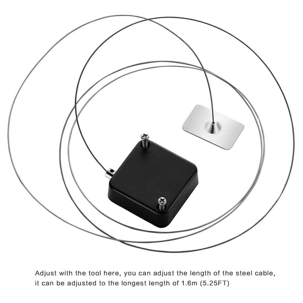 Anti-Theft Retractable 1M Cable Lock for Tablet Laptop Cell - 5 Pack - Image 7