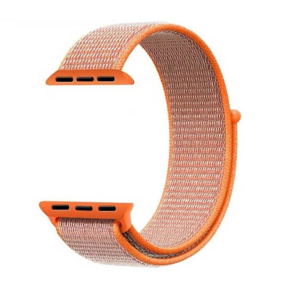 Nylon Hook & Loop Strap for 42/44/45/49mm Apple Watch - Orange