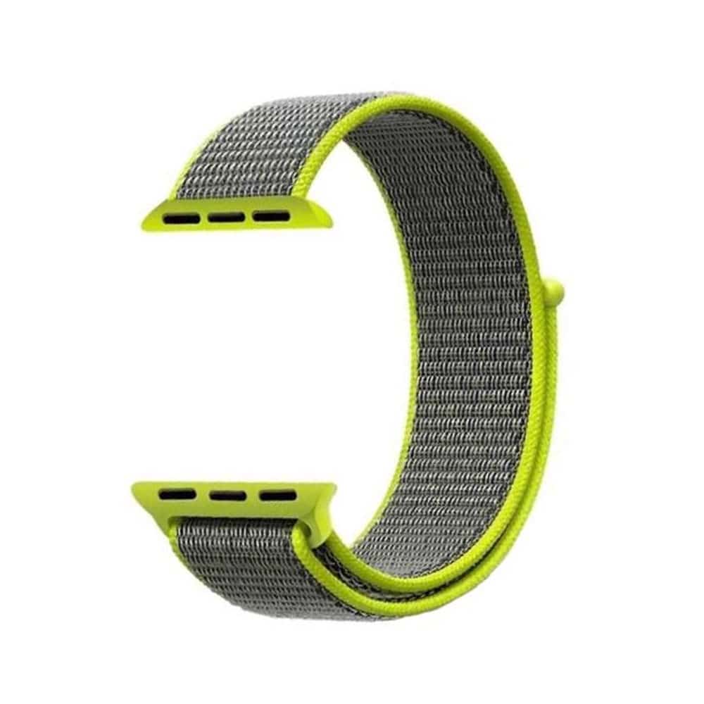 Nylon Hook & Loop Strap for 38/40/41mm Apple Watch - Yellow