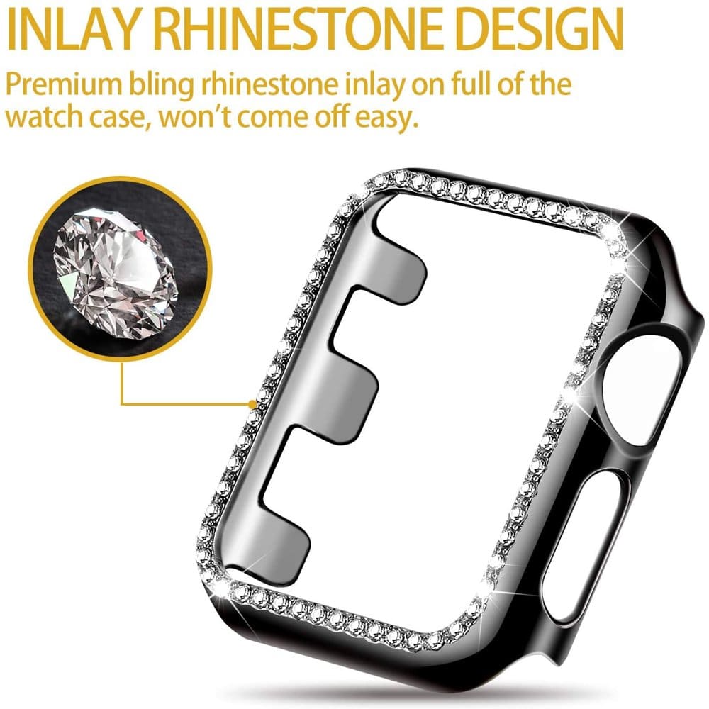 Rhinestone Protective Frame for 44mm Apple Watch - Image 4