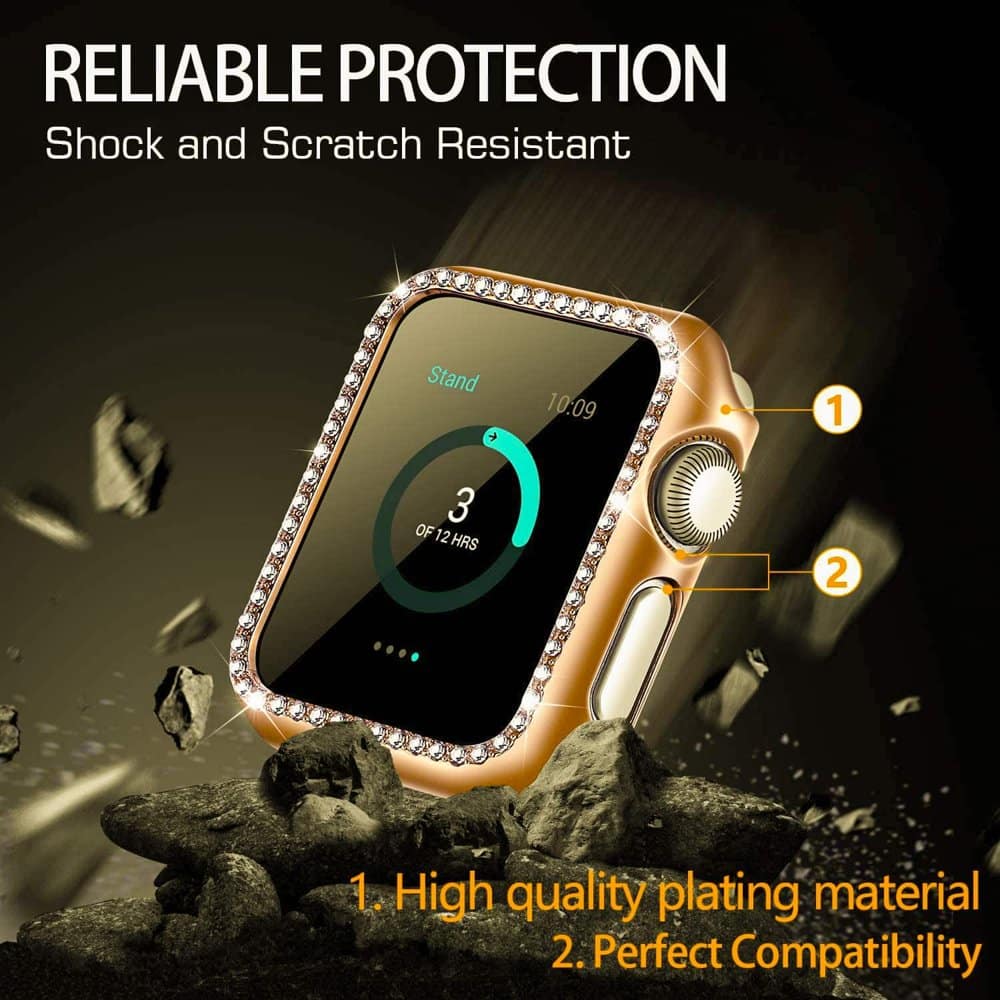 Rhinestone Protective Frame for 38mm Apple Watch - Image 7