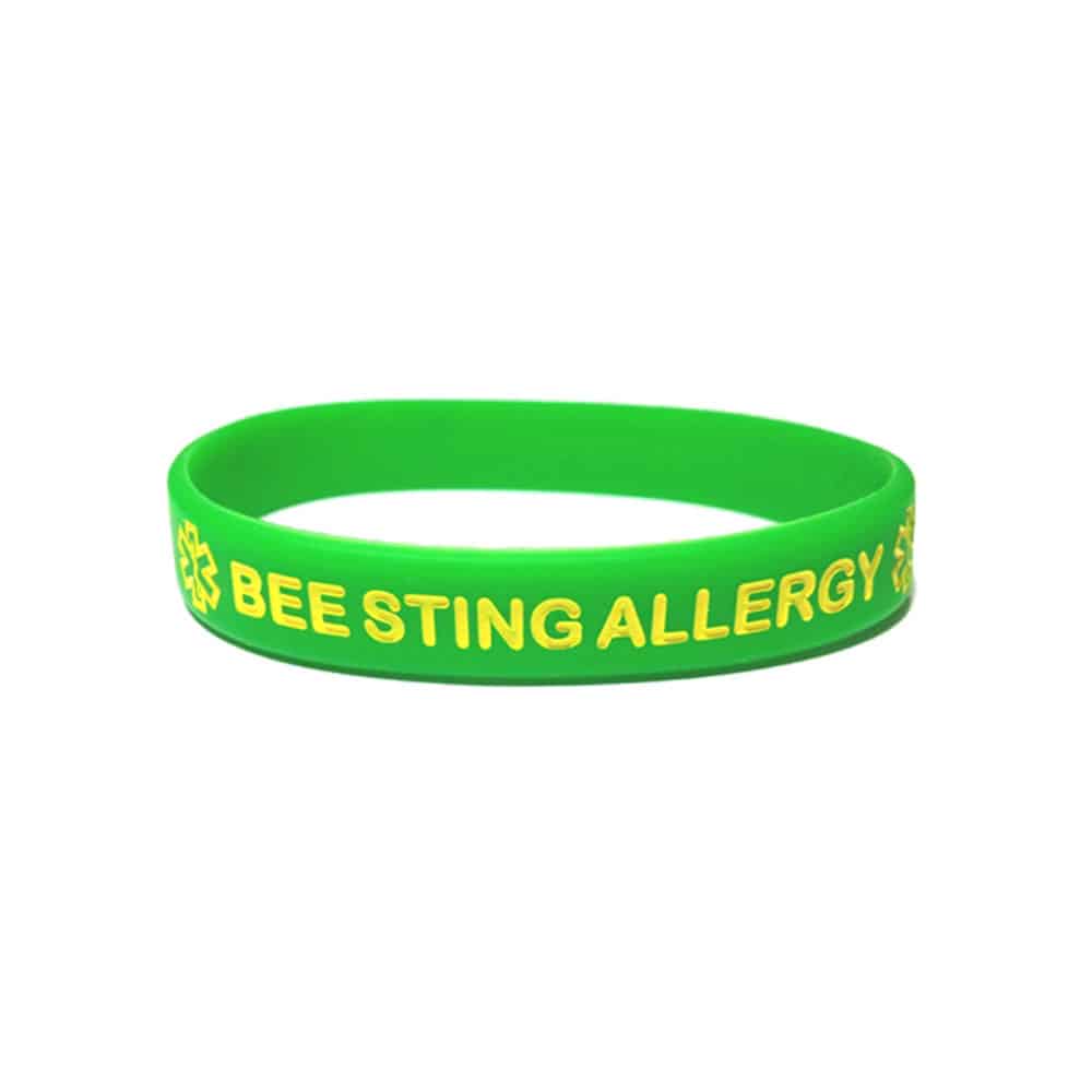 Emergency Bee Sting Allergy Medic Alert Silicone Bracelet x5 - Image 4