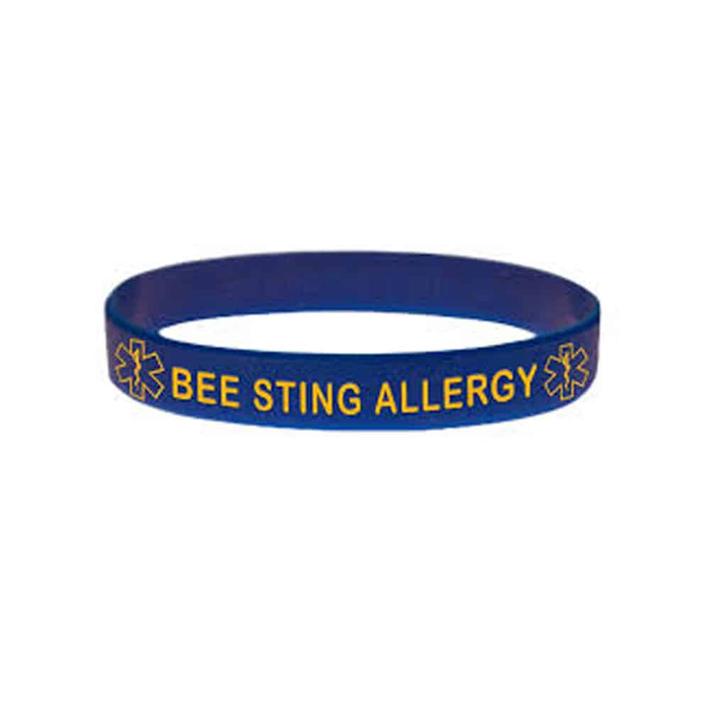 Emergency Bee Sting Allergy Medic Alert Silicone Bracelet x5 - Image 5