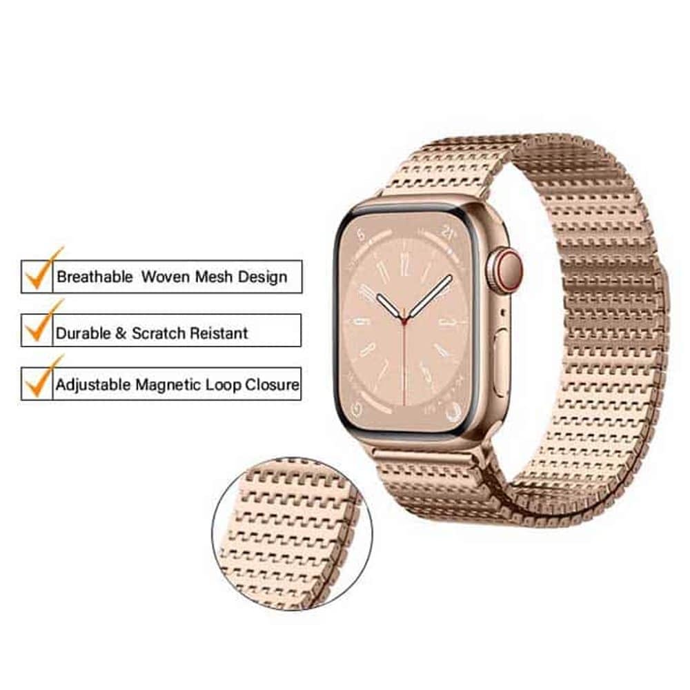 Needle Chain Loop Milanese Strap for 38/40/41mm Apple Watch - Image 11