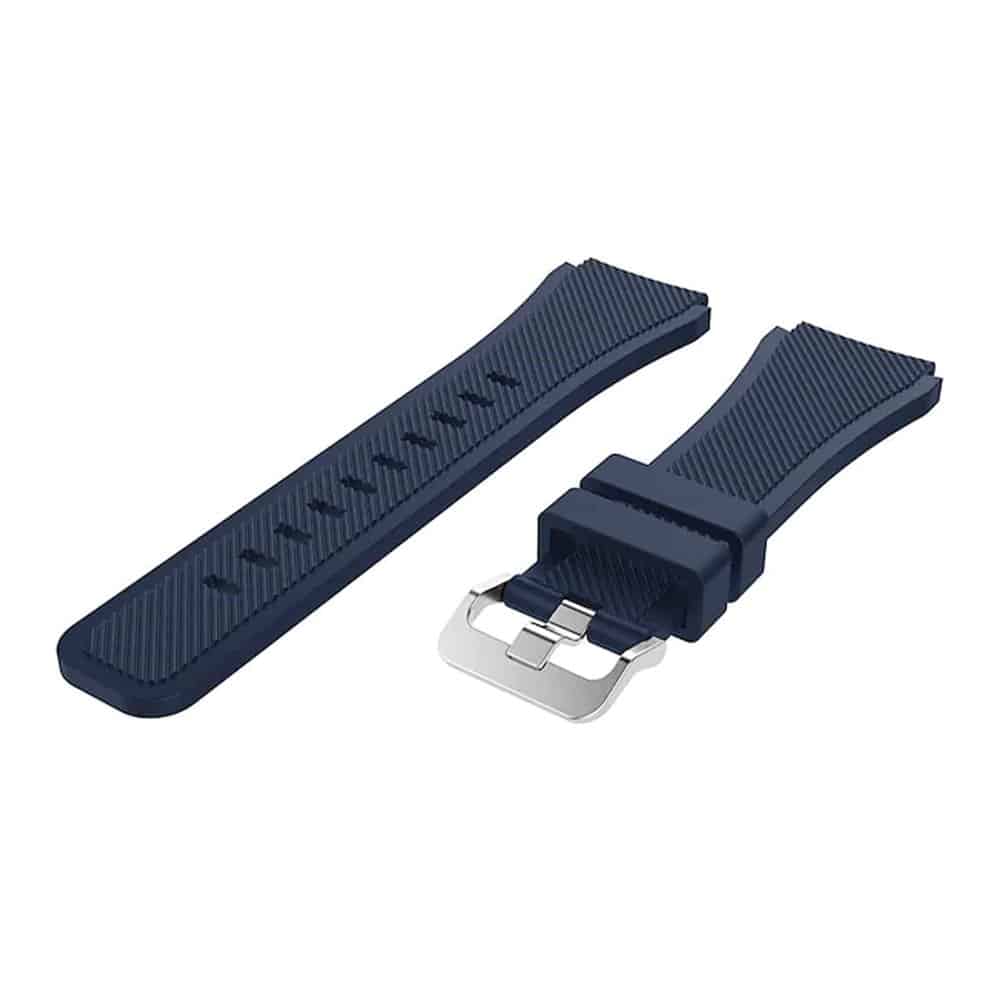 22mm Silicone Strap for Samsung Gear S3 Frontier - Navy, S-M