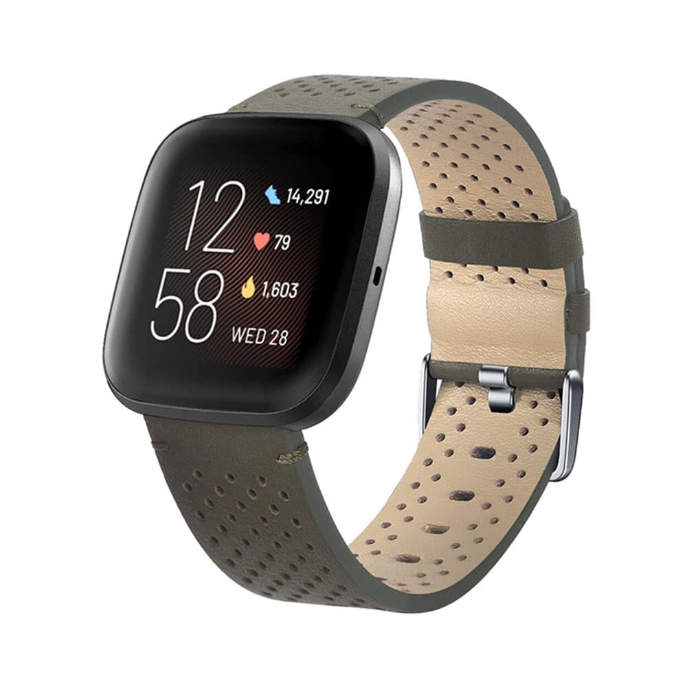 Perforated Leather Strap for Fitbit Versa 2 - Image 5