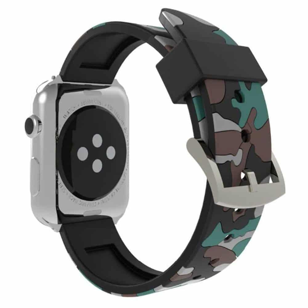 Sporty Camo Print Silicone Strap for Apple Watch - Image 4
