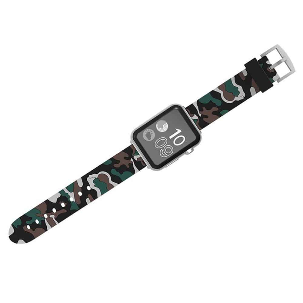 Sporty Camo Print Silicone Strap for Apple Watch - Image 5