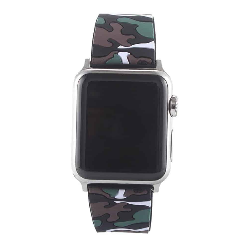 Sporty Camo Print Silicone Strap for Apple Watch - Image 6