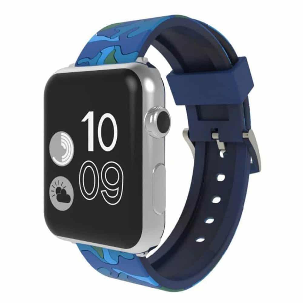 Sporty Camo Print Silicone Strap for Apple Watch - Image 7