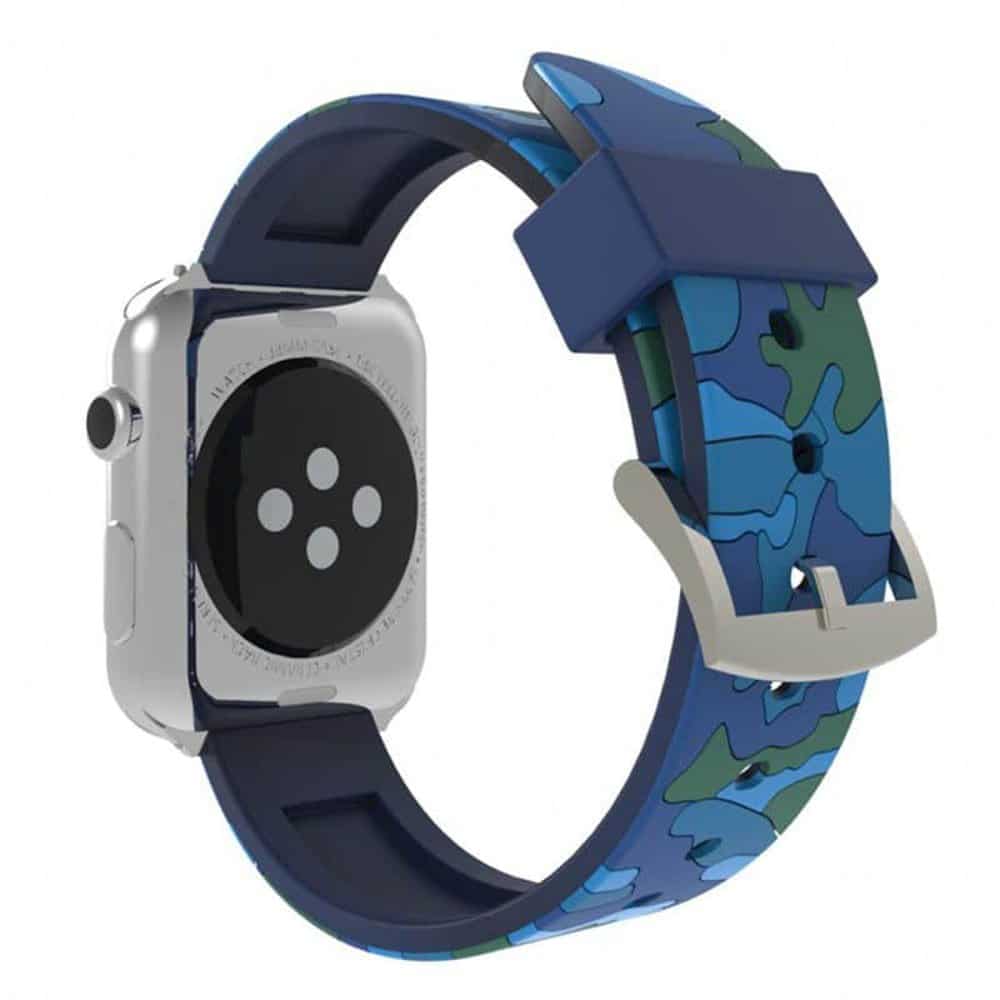 Sporty Camo Print Silicone Strap for Apple Watch - Image 8