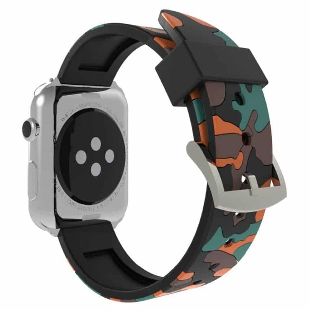 Sporty Camo Print Silicone Strap for Apple Watch - Image 12