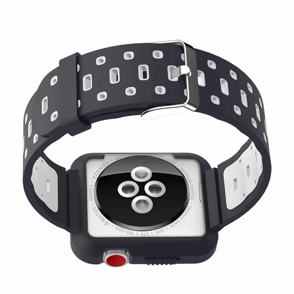 Silicone Strap & Bumper Case 38mm Apple Watch 2pc Combo - Image 5