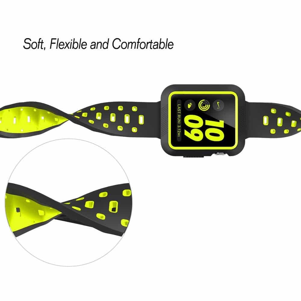 Silicone Strap & Bumper Case 38mm Apple Watch 2pc Combo - Image 7