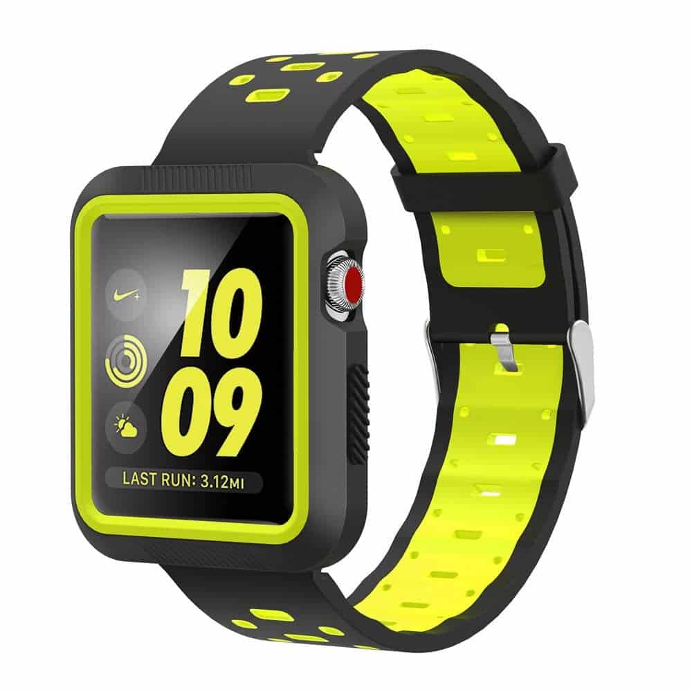 Silicone Strap & Bumper Case 38mm Apple Watch 2pc Combo - Image 9