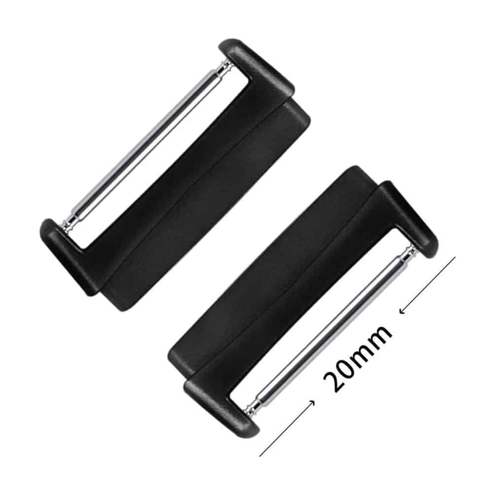 22mm Fitbit Versa 1/2/Lite/SE Connectors Black & R. Gold Combo - Image 3