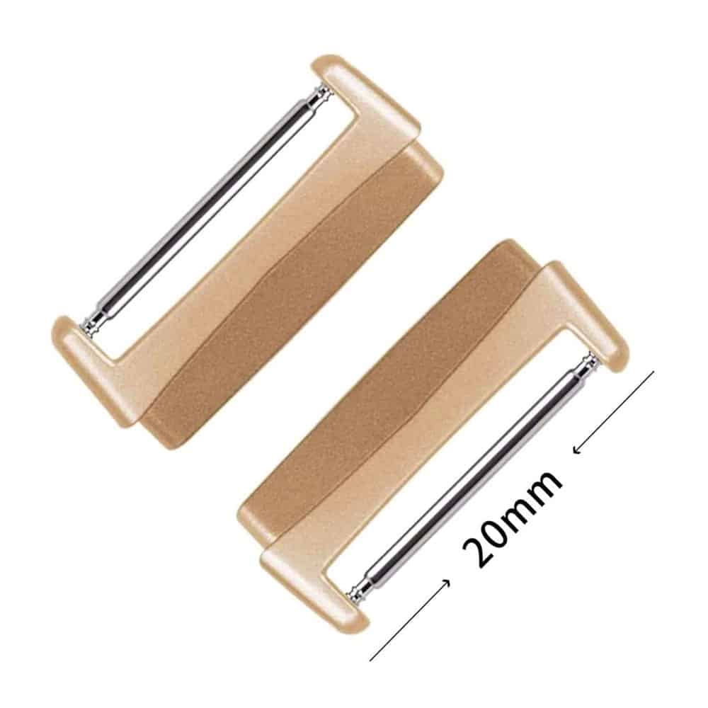 22mm Fitbit Versa 1/2/Lite/SE Connectors Black & R. Gold Combo - Image 5