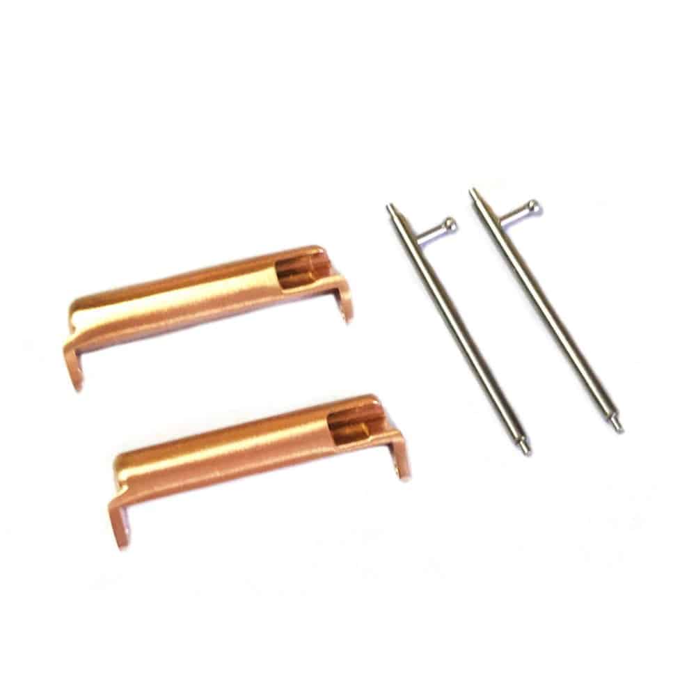 22mm Fitbit Versa 1/2/Lite/SE Connectors Black & R. Gold Combo - Image 7