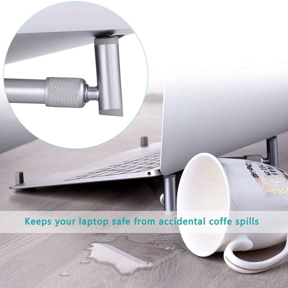 X-Shaped Adjustable Aluminium Ergonomic MacBook Laptop Stand - Image 3