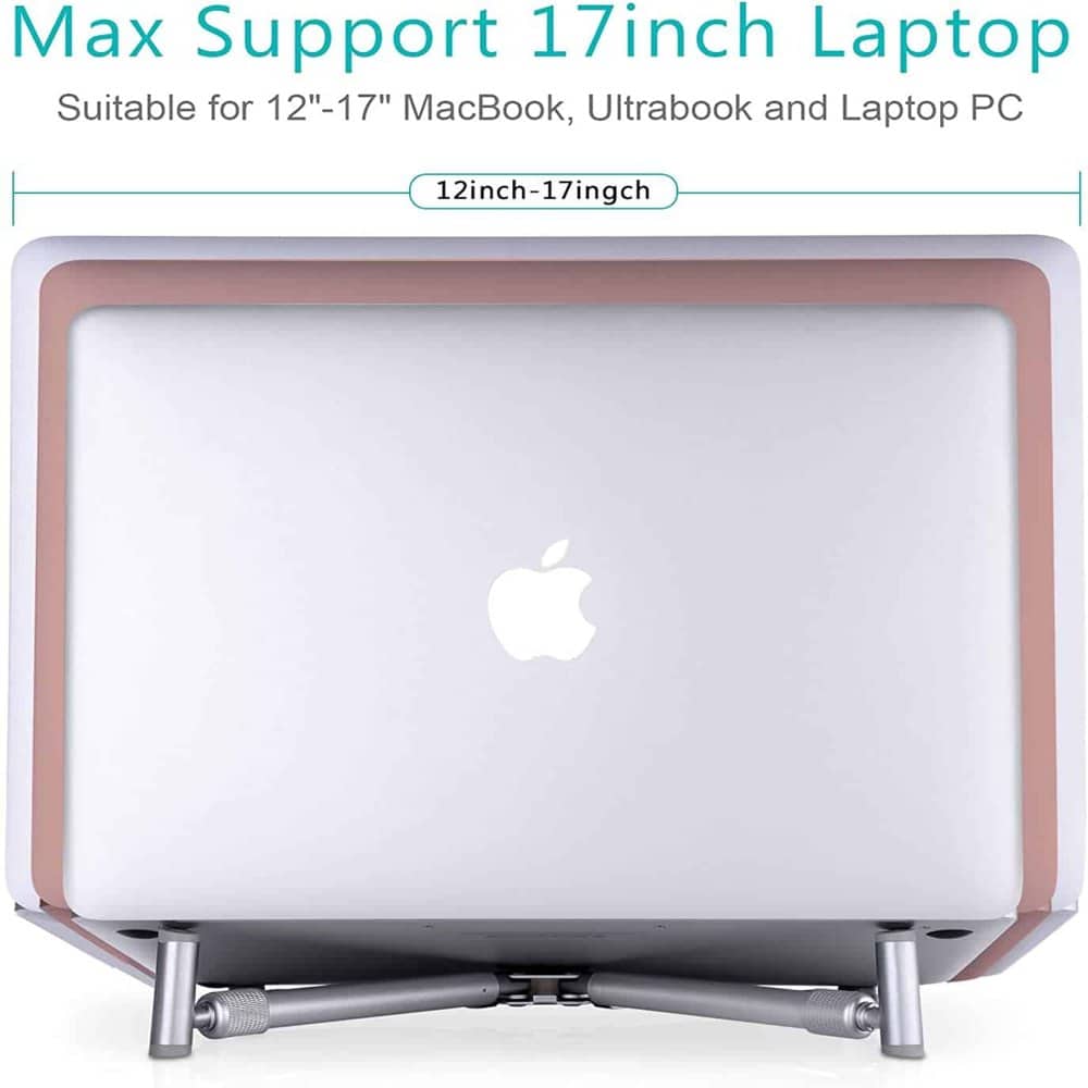 X-Shaped Adjustable Aluminium Ergonomic MacBook Laptop Stand - Image 6