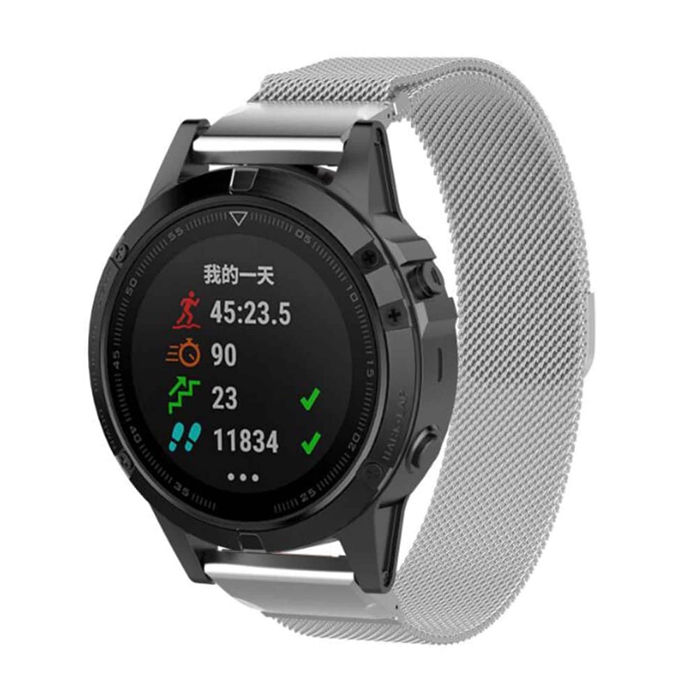 QuickFit 26mm Milanese Steel Strap for Garmin Fenix 5X - Image 8
