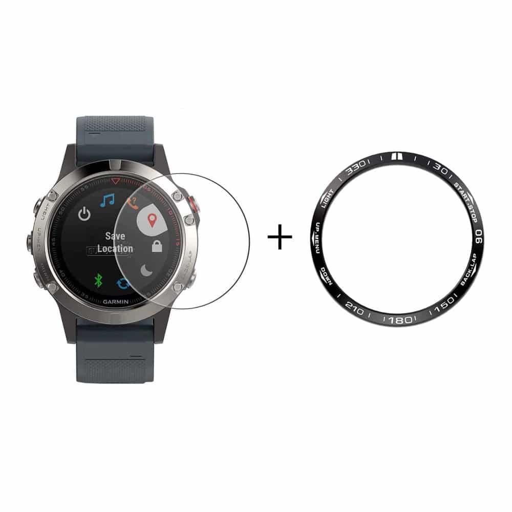 36mm Glass Screen Protector + Bezel for Garmin Fenix 5