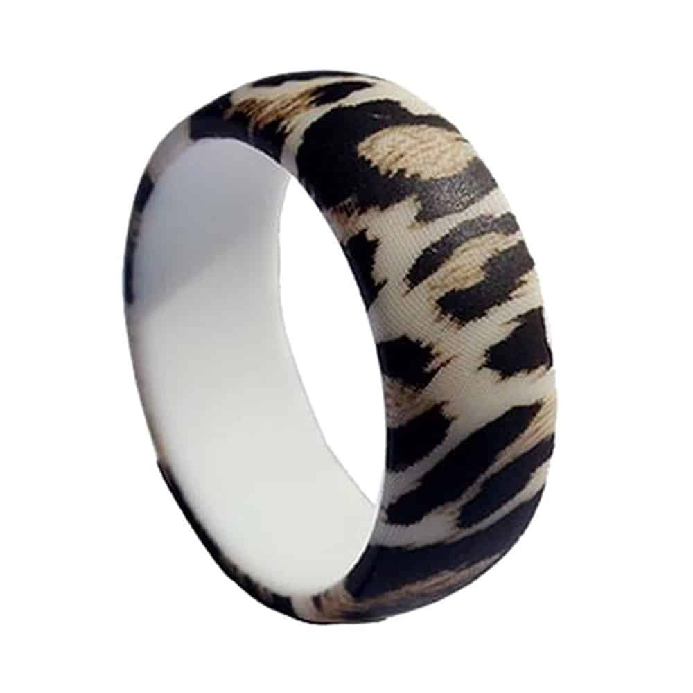 Custom Fashion Stylish Super Soft Leopard Print Silicone Ring