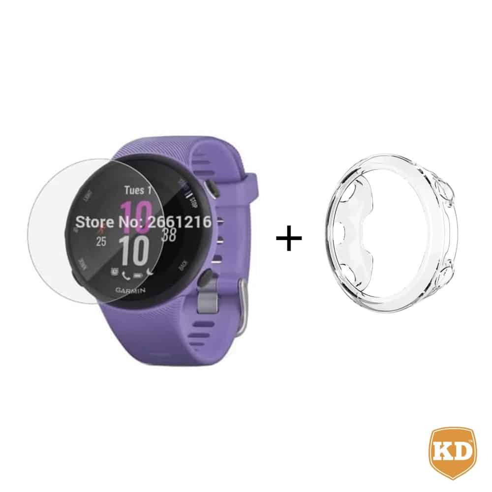 Garmin Forerunner 45S TPU case (clear) + screen protector combo