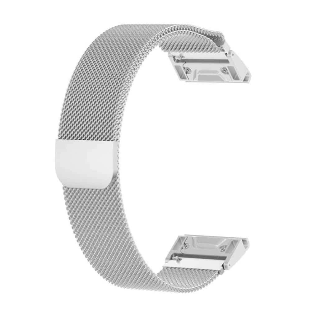 22mm Milanese Stainless Steel Strap for Garmin Fenix 5 - Silver