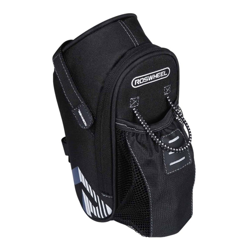 Cycling Road Bike Rear Saddle Bag with Water Bottle Pocket