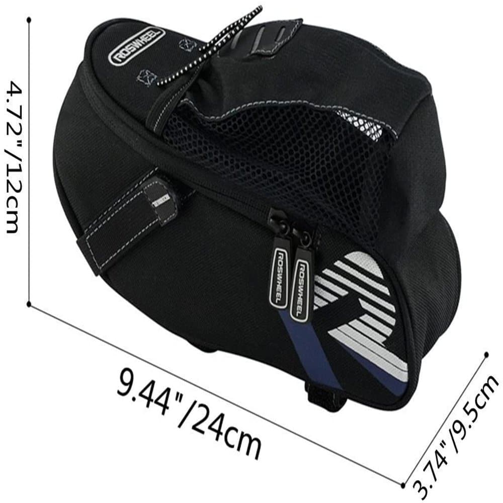 Cycling Road Bike Rear Saddle Bag with Water Bottle Pocket - Image 4
