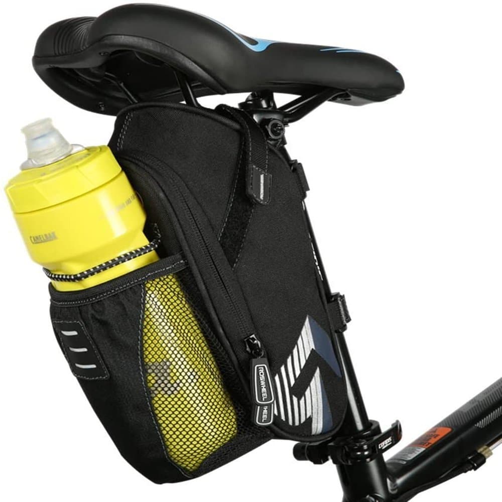 Cycling Road Bike Rear Saddle Bag with Water Bottle Pocket - Image 5