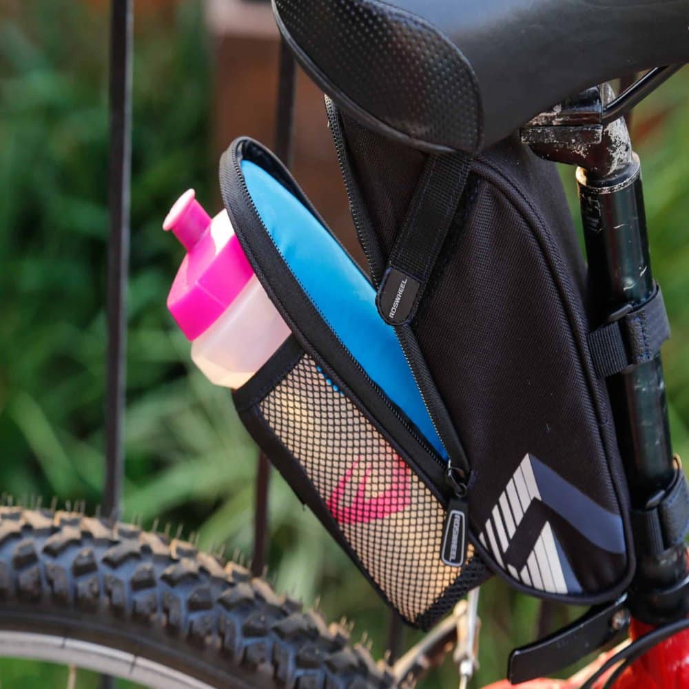 Cycling Road Bike Rear Saddle Bag with Water Bottle Pocket - Image 8