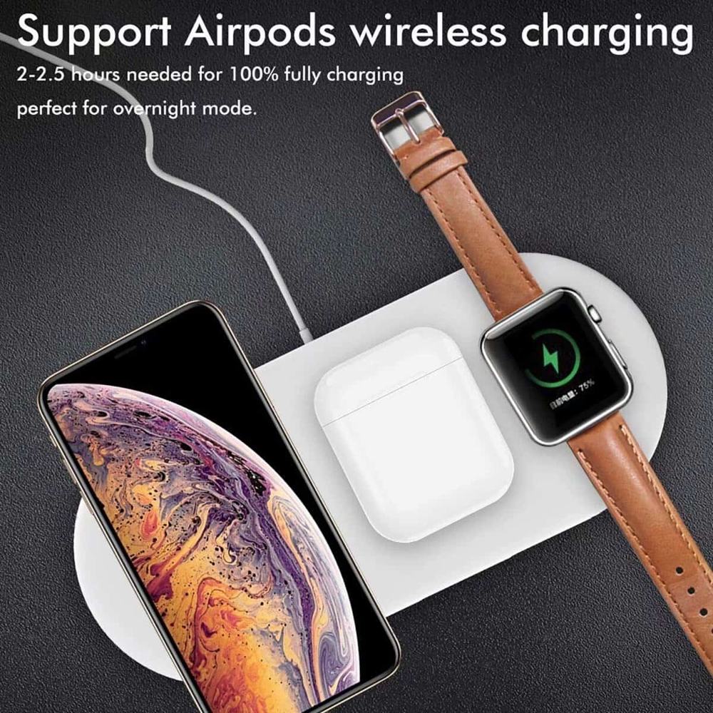 3-in-1 10W QI Wireless Fast Charger for Apple / Samsung - Image 3