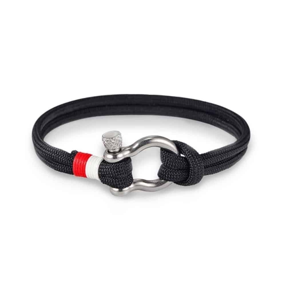 Custom Fashion Nautical Nylon Rope Shackle Clasp Bracelet- M/L - Image 3