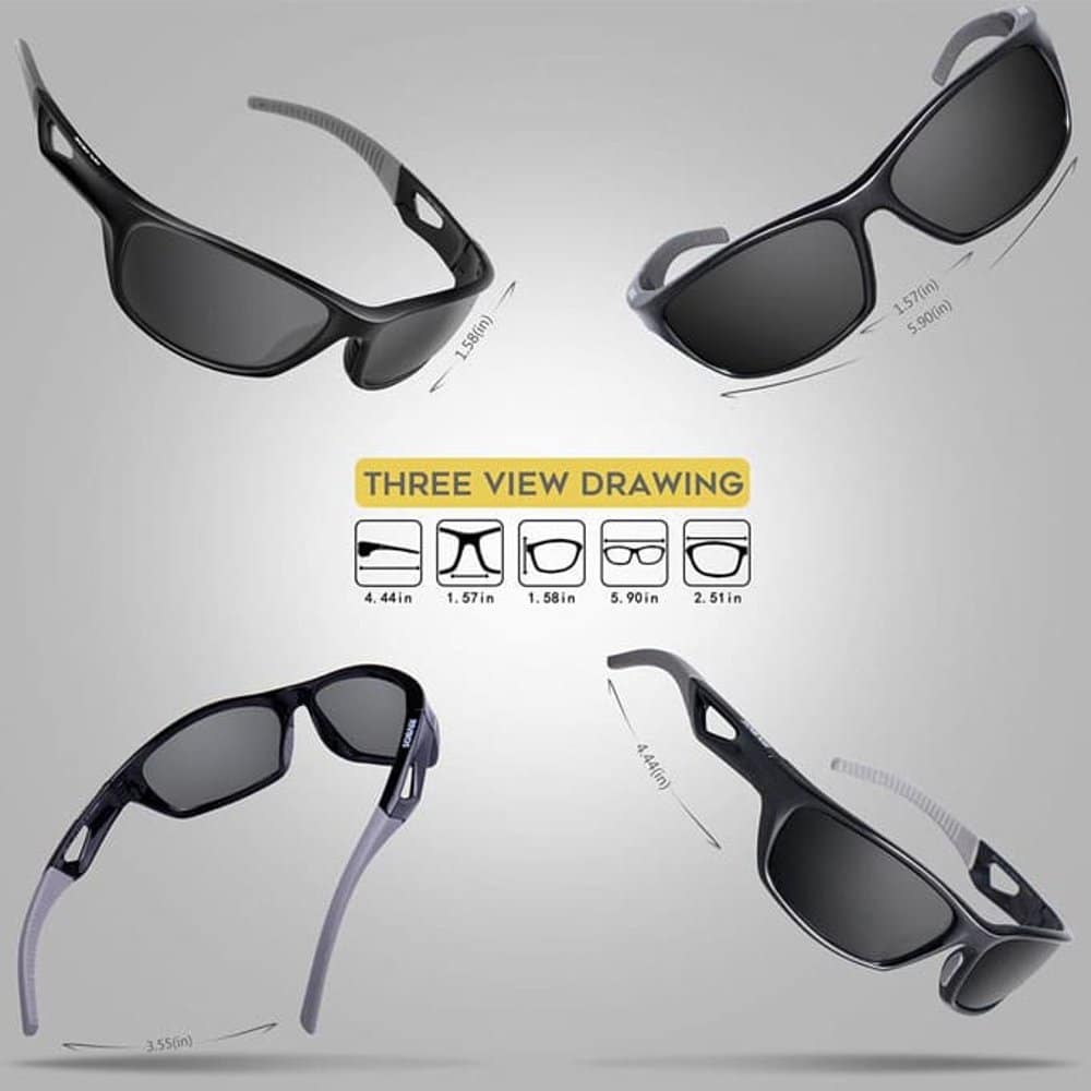 RIVBOS RB831 Polarized Sports Outdoor Driving Sunglasses - Image 4