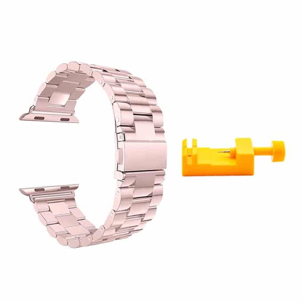 3 Link Stainless Steel Strap for 42/44/45/49mm Apple Watch - Rose Gold