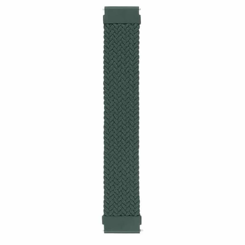 20mm Universal Watch Braided Elastic Loop Strap - Army Green, XS