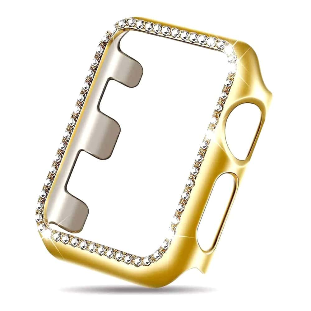 Rhinestone Protective Frame for 44mm Apple Watch - Gold