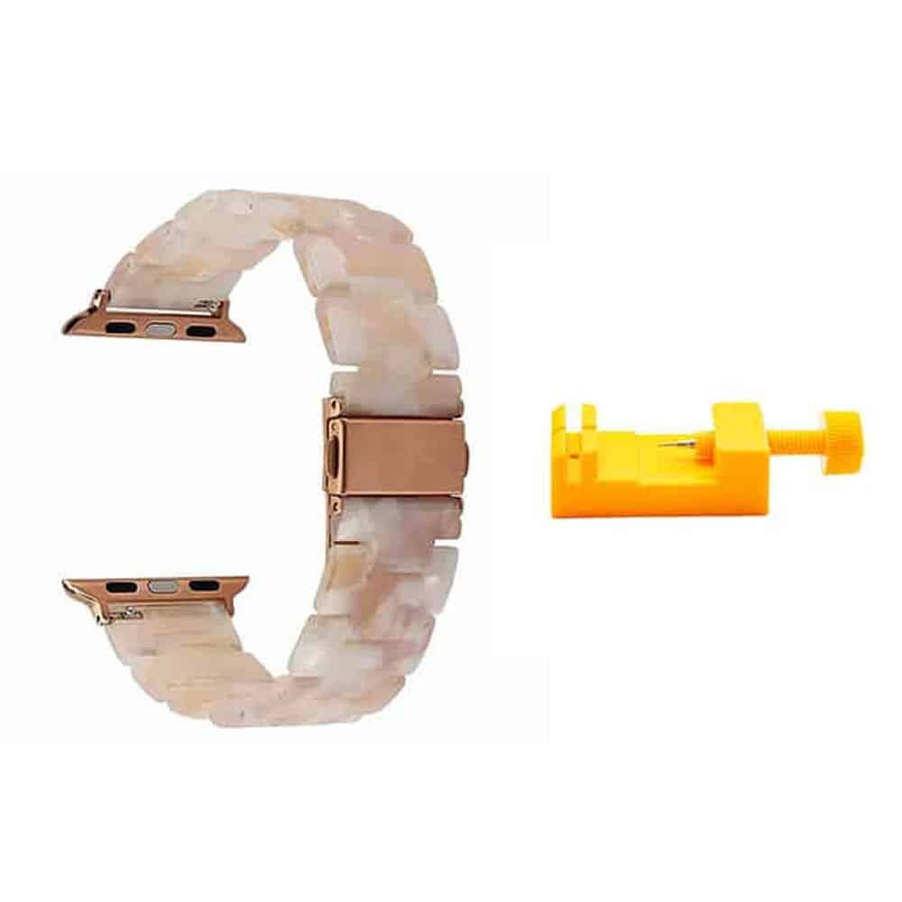 Resin Strap for 42/44/45/49mm Apple Watch & Tool - Pink