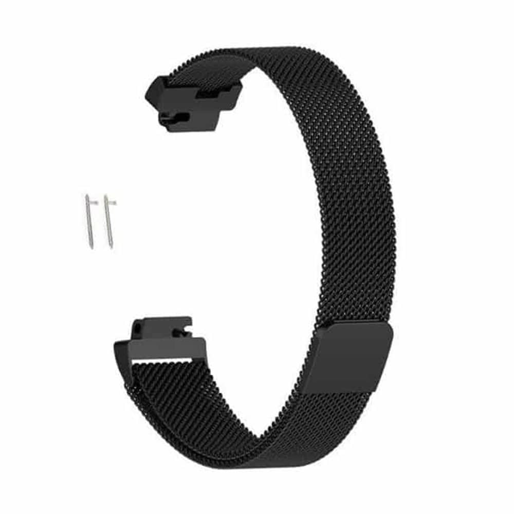 Stainless Steel Milanese Strap for Fitbit Inspire/Fitbit Ace 2 - Black, M/L