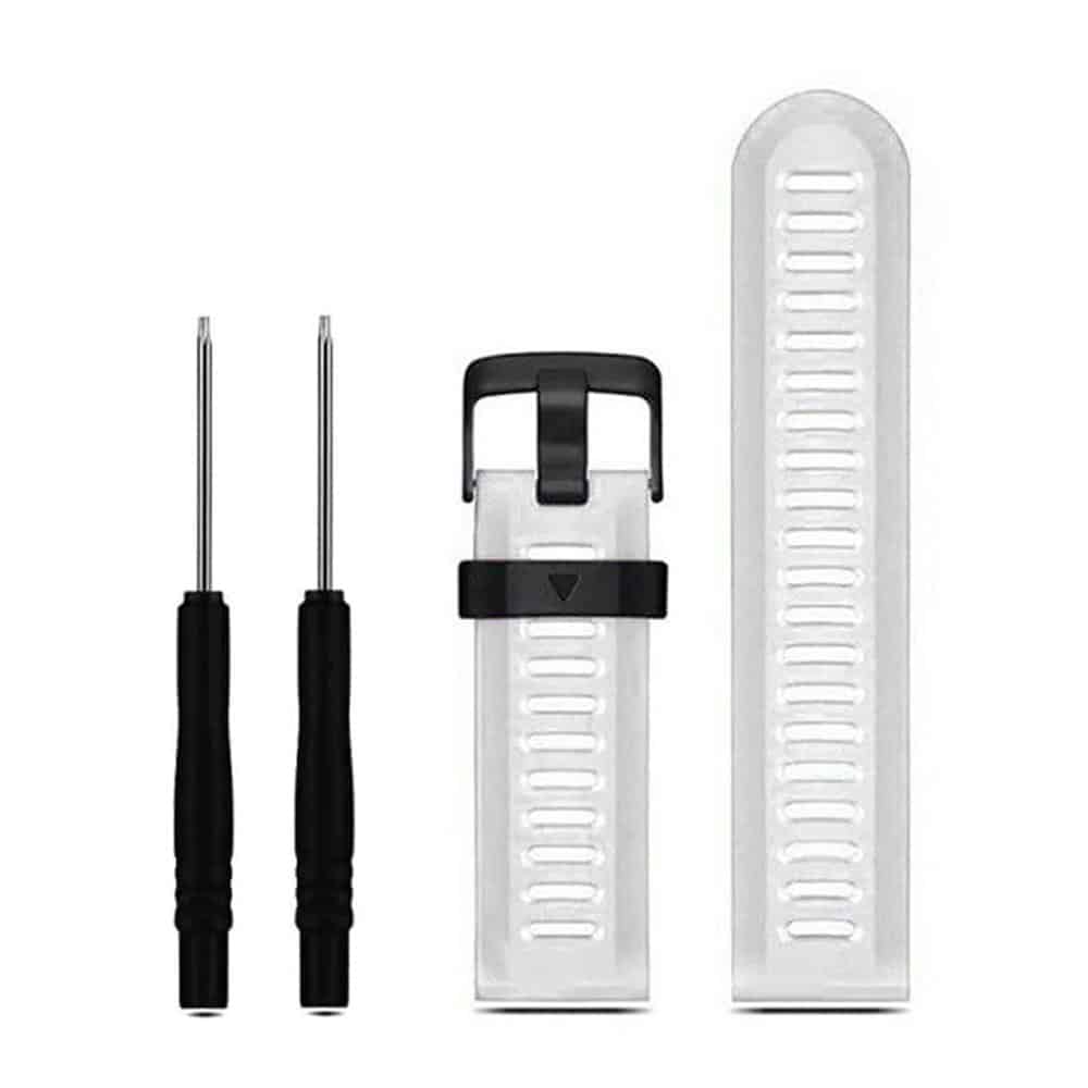 26mm Silicone Strap for Garmin Fenix 3/ 5X/ 6X/ 6X Pro/ Tactix - White