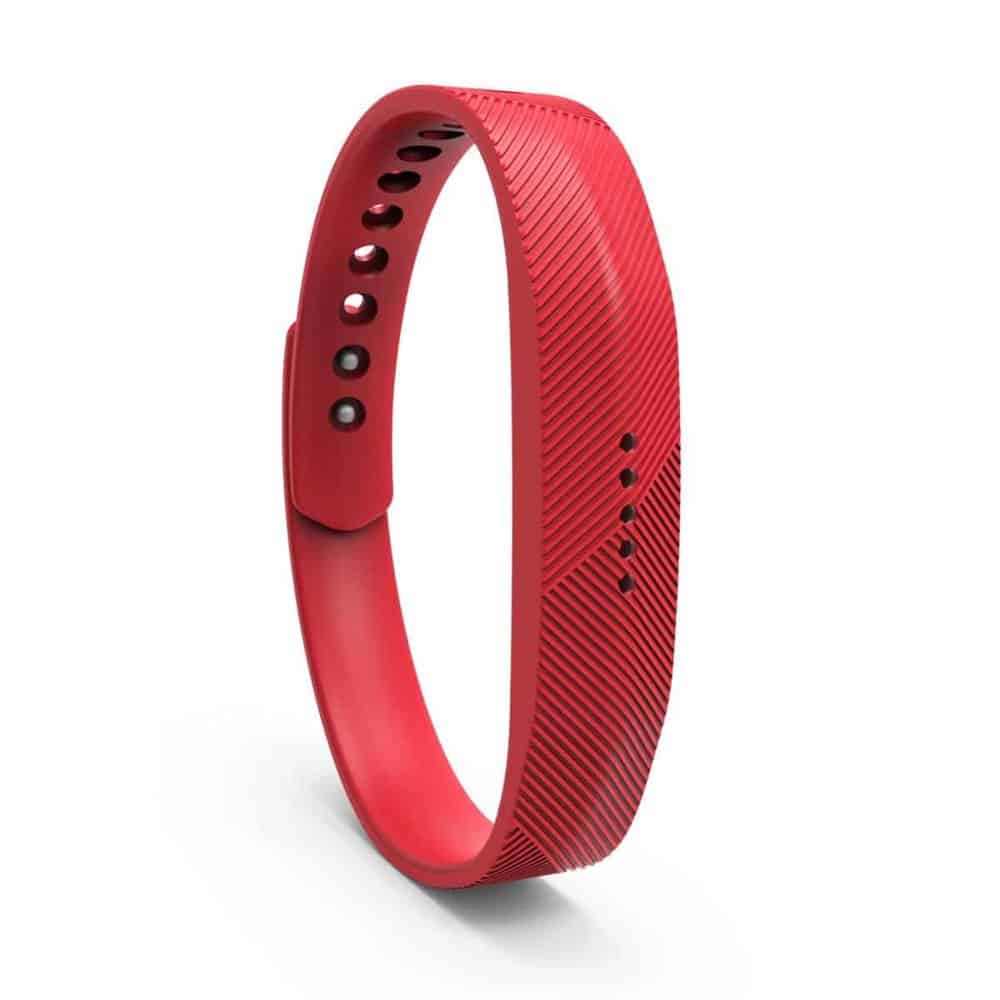 Replacement Silicone Stretchy Strap for Fitbit Flex 2 - Red, S/M