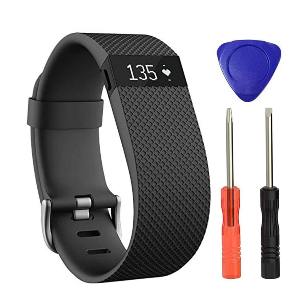 Silicone Strap for Fitbit Charge HR - Black, S/M