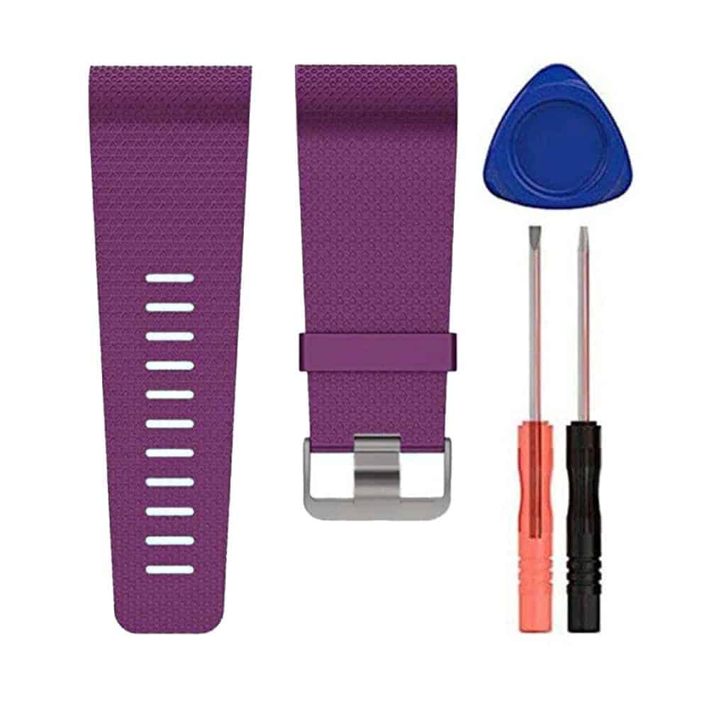 34mm Silicone Strap for Fitbit Surge - Purple, M/L