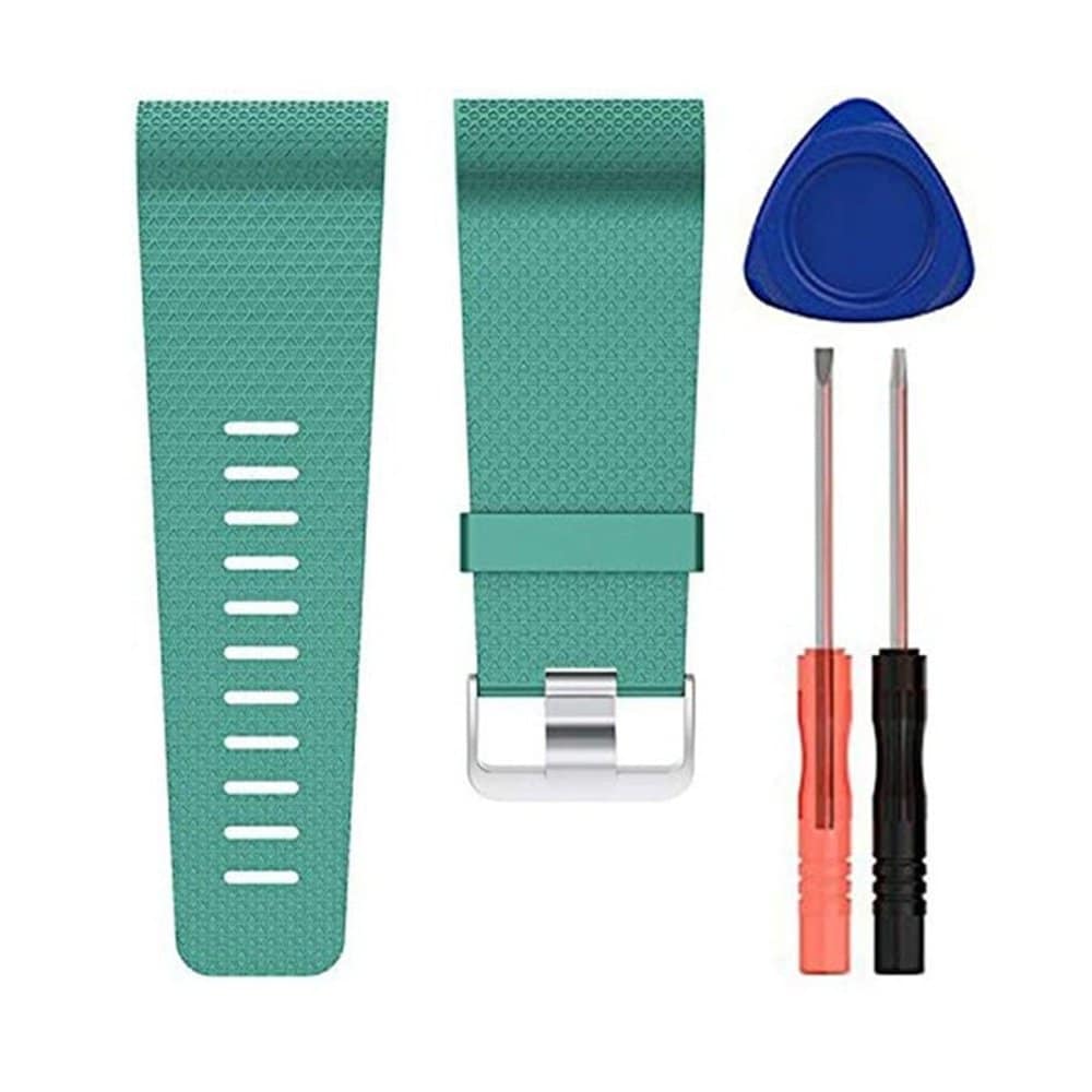 34mm Silicone Strap for Fitbit Surge - Frost Blue, S/M