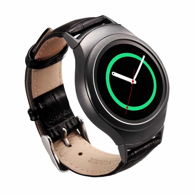 Genuine Leather Strap for Samsung Gear S2 R720/R730 - Black - Image 3