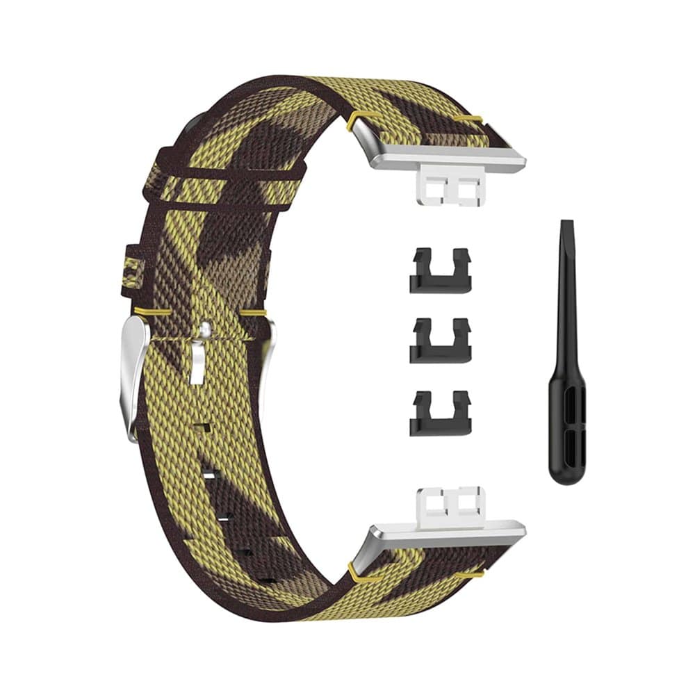 Premium Sporty Woven Nylon Band for Huawei Watch Fit - Yellow