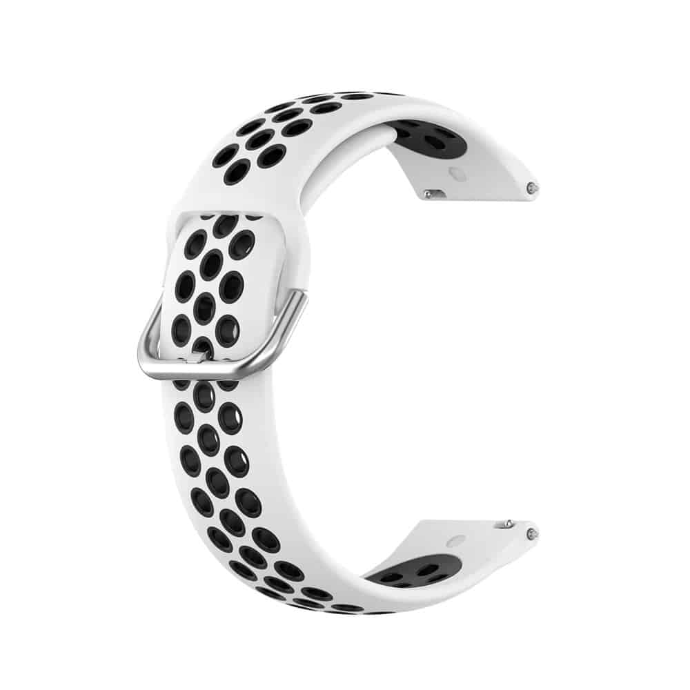 23mm Silicone Strap for Fitbit Versa/ Versa Lite - White & Black